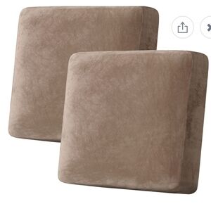 Plush Tan Cushion Covers